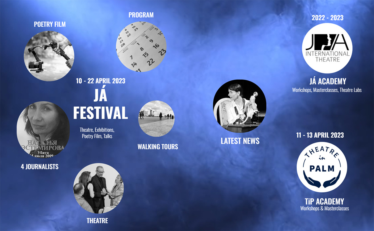 A screenshot of TIP Festival website with descriptions of the events taking part during the festival.