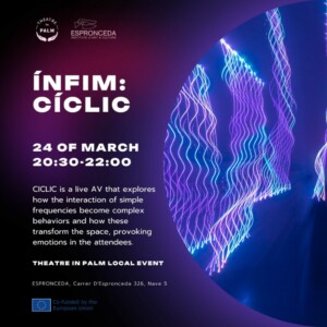 Blueish background with white text explaining the event